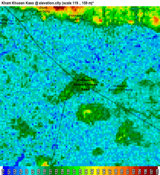 Kham Khuean Kaeo elevation map