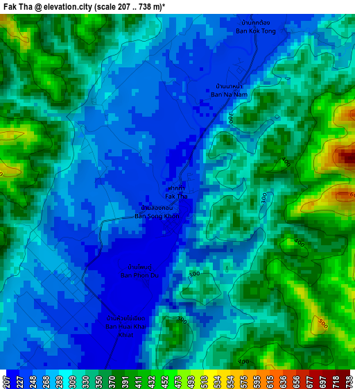 Fak Tha elevation map