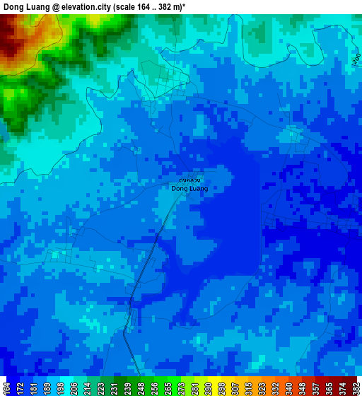 Dong Luang elevation map