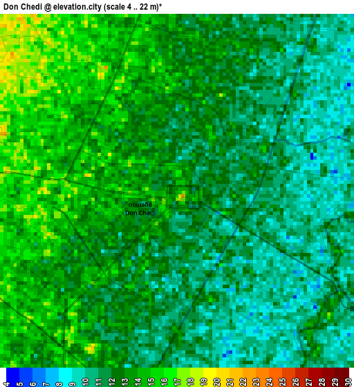 Don Chedi elevation map