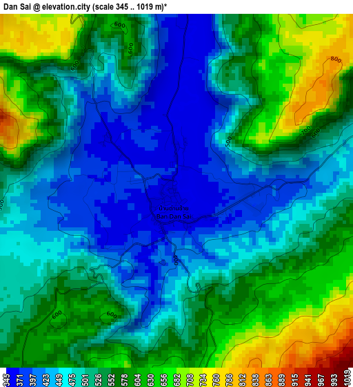 Dan Sai elevation map