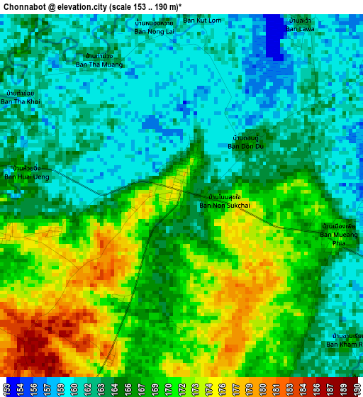 Chonnabot elevation map