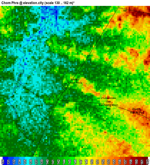 Chom Phra elevation map