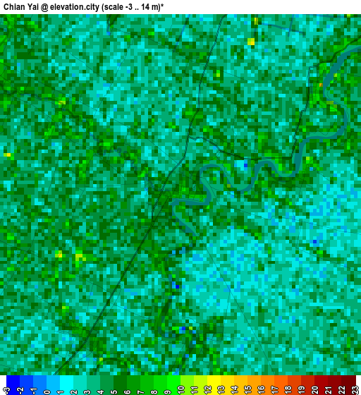 Chian Yai elevation map