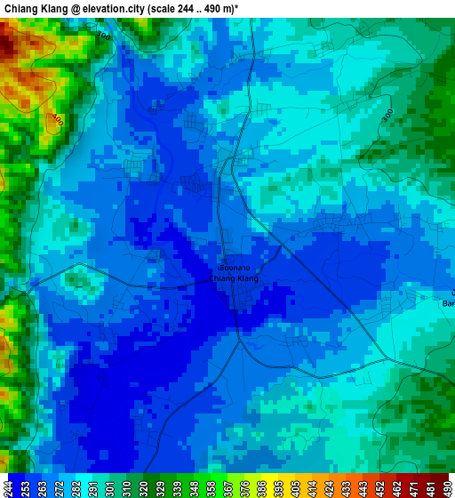 Chiang Klang elevation map