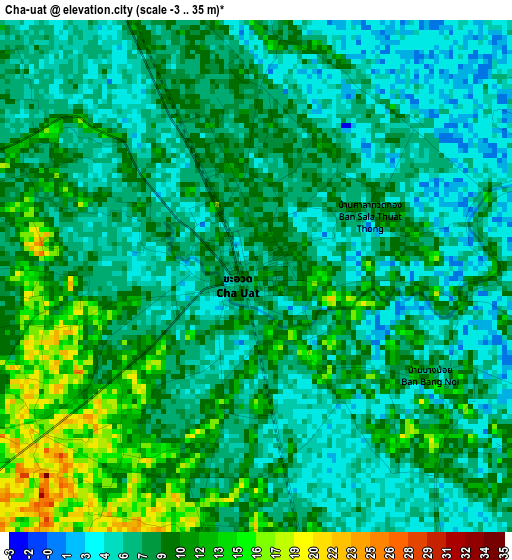 Cha-uat elevation map