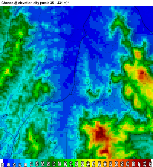 Chanae elevation map