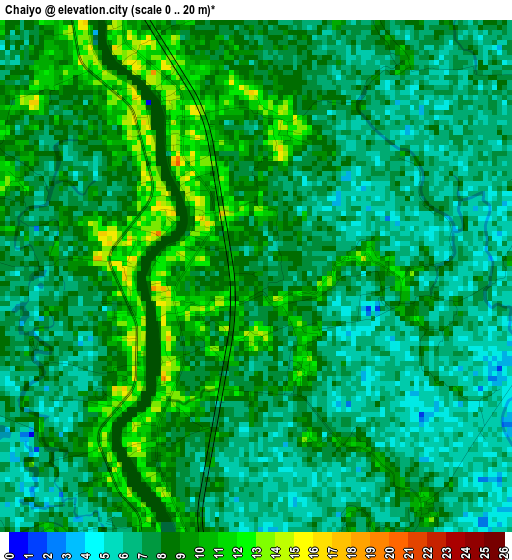 Chaiyo elevation map