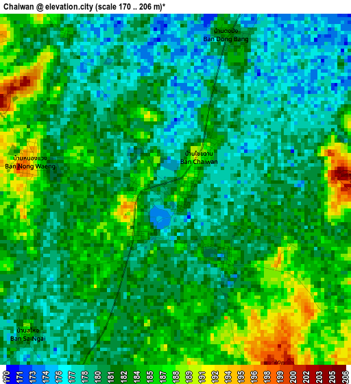 Chaiwan elevation map