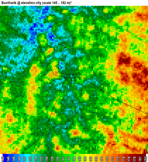 Buntharik elevation map