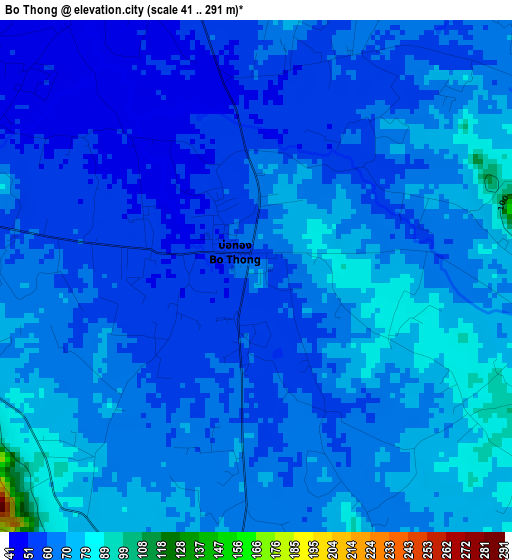 Bo Thong elevation map