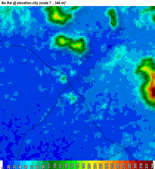 Bo Rai elevation map