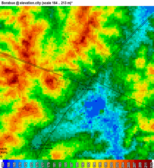 Borabue elevation map