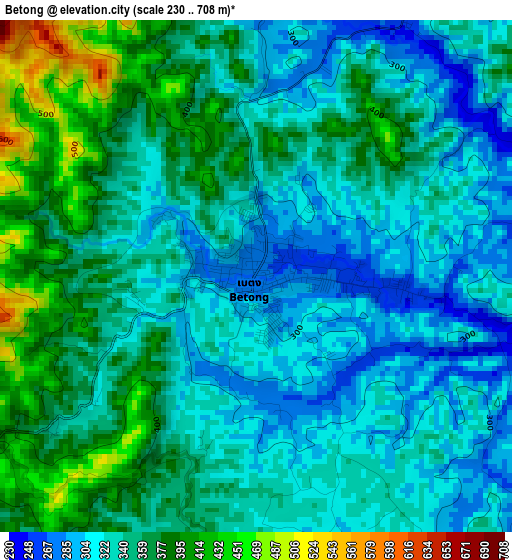 Betong elevation map