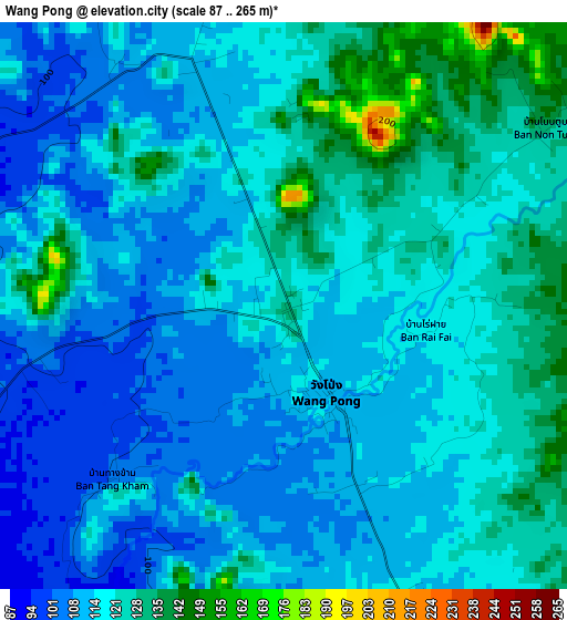 Wang Pong elevation map