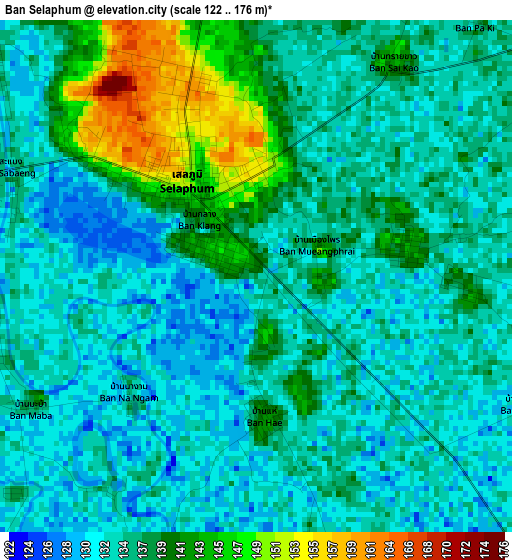 Ban Selaphum elevation map