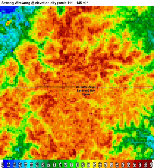 Sawang Wirawong elevation map