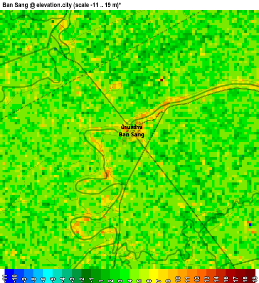 Ban Sang elevation map