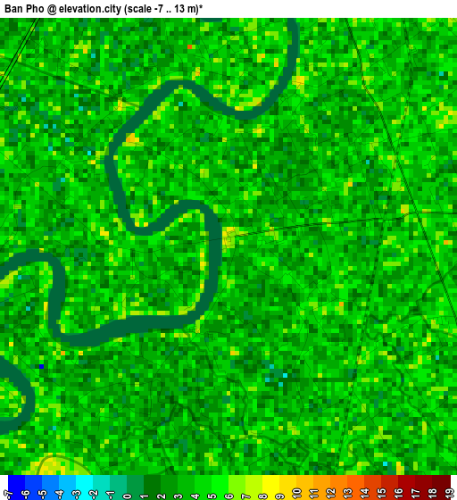 Ban Pho elevation map