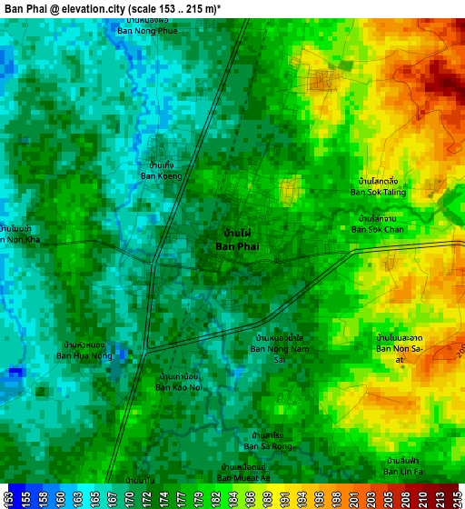 Ban Phai elevation map