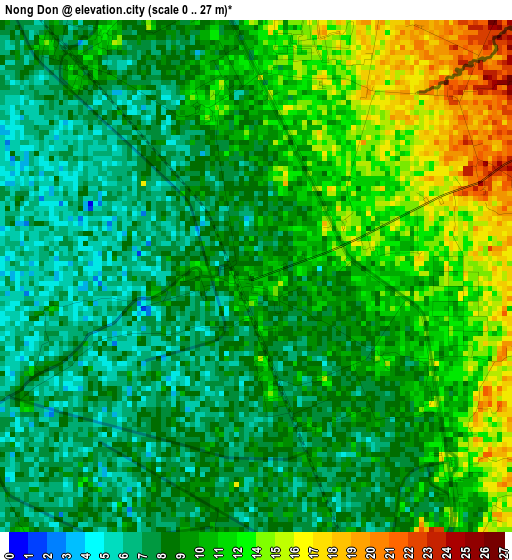 Nong Don elevation map