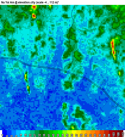 Na Yai Am elevation map