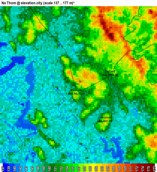 Na Thom elevation map