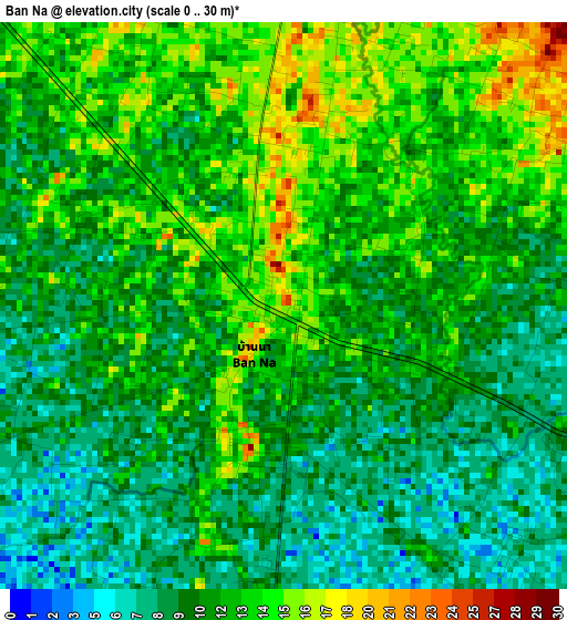 Ban Na elevation map