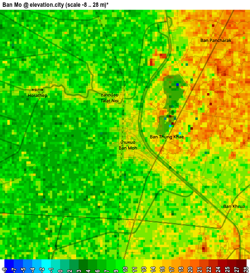 Ban Mo elevation map