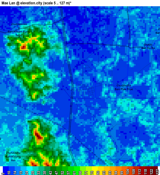 Mae Lan elevation map