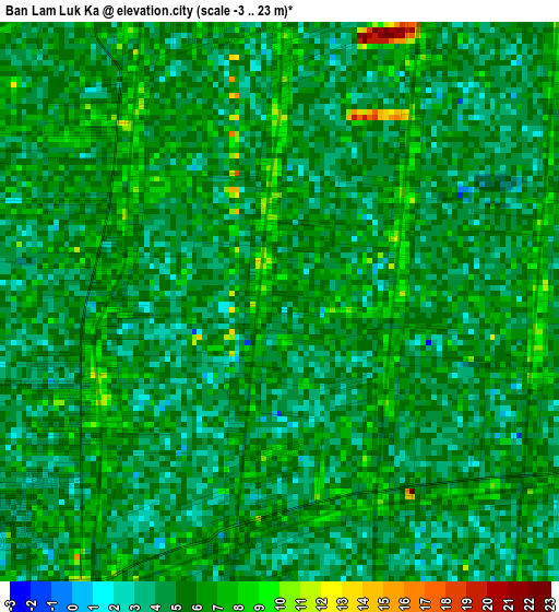 Ban Lam Luk Ka elevation map