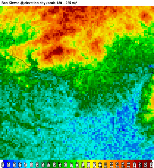 Ban Khwao elevation map