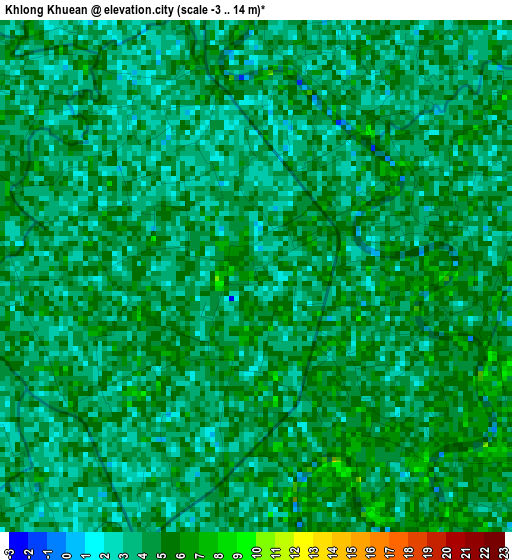 Khlong Khuean elevation map