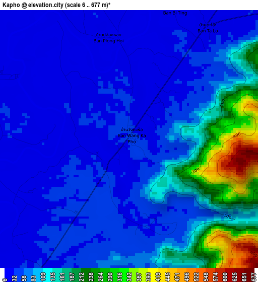 Kapho elevation map