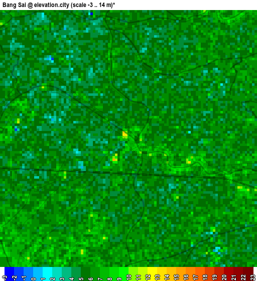 Bang Sai elevation map
