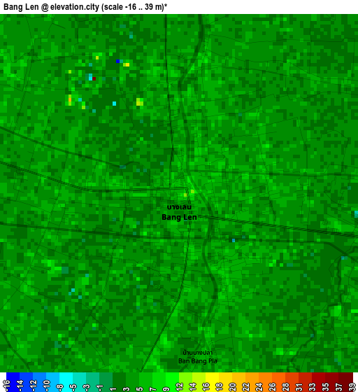 Bang Len elevation map