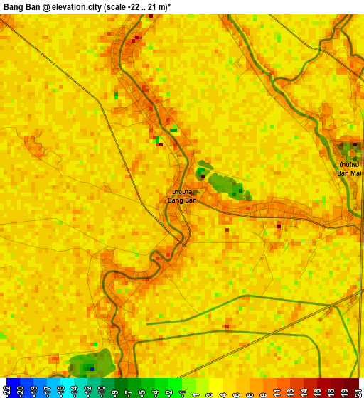 Bang Ban elevation map