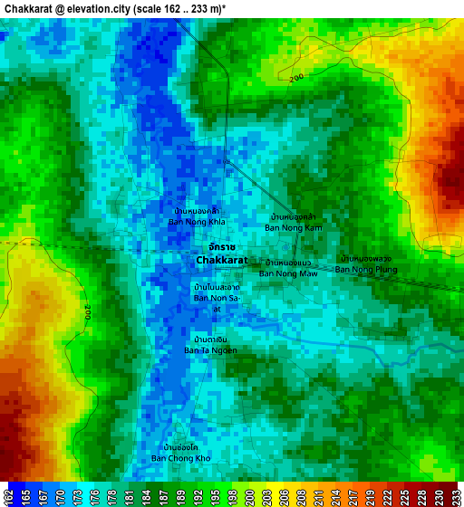 Chakkarat elevation map