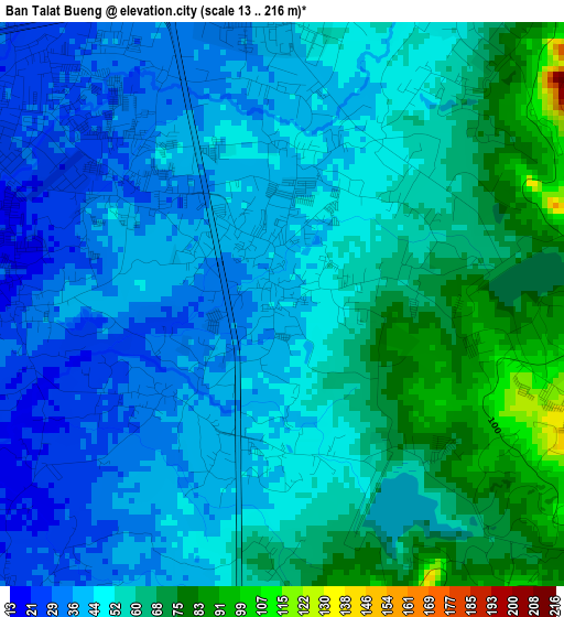 Ban Talat Bueng elevation map