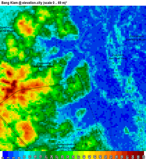 Bang Klam elevation map