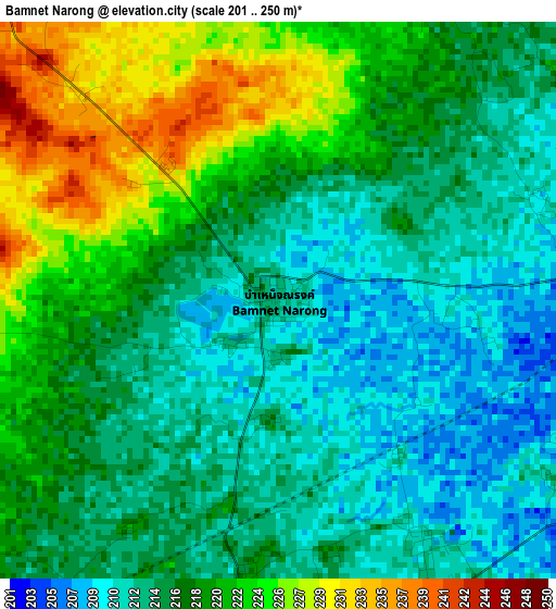 Bamnet Narong elevation map