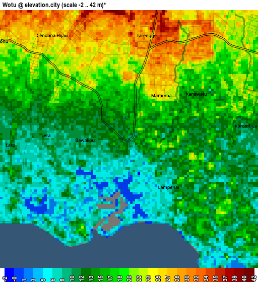 Wotu elevation map