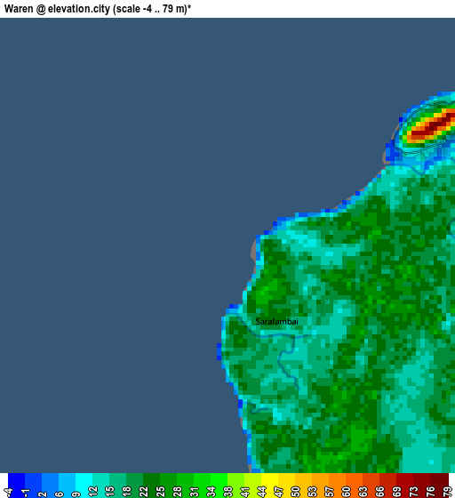 Waren elevation map
