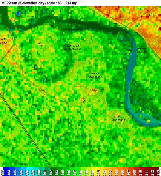 Mūḩ Ḩasan elevation map