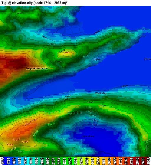 Tigi elevation map