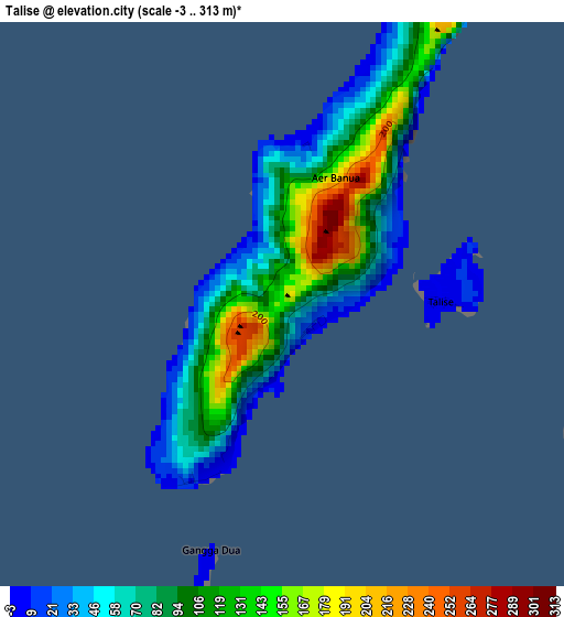 Talise elevation map