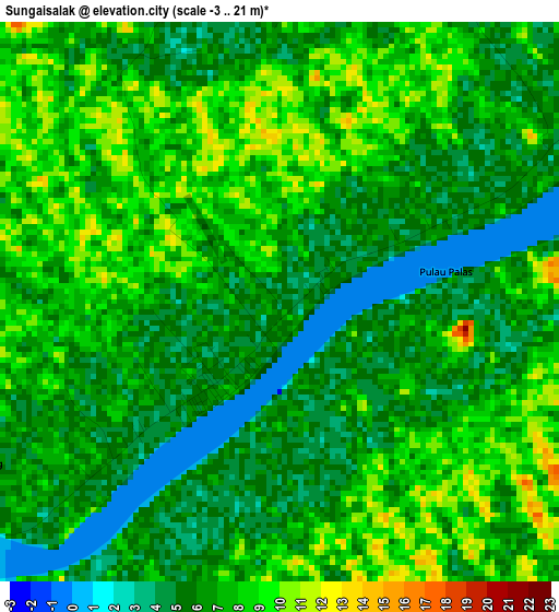 Sungaisalak elevation map