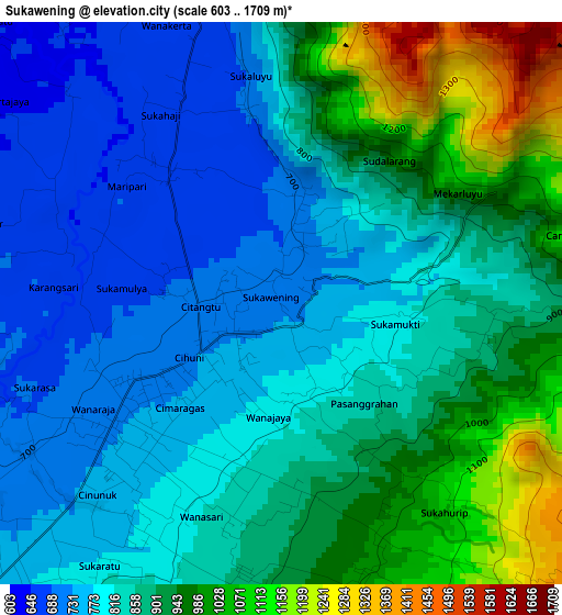 Sukawening elevation map