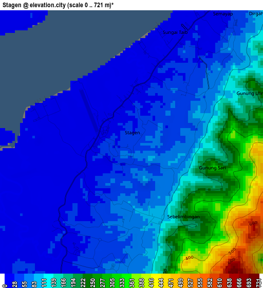 Stagen elevation map