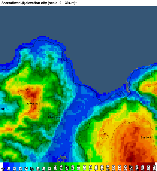 Sorendiweri elevation map
